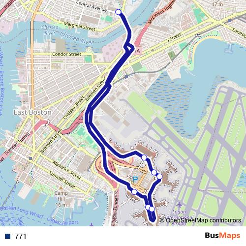 771 bus Line Map