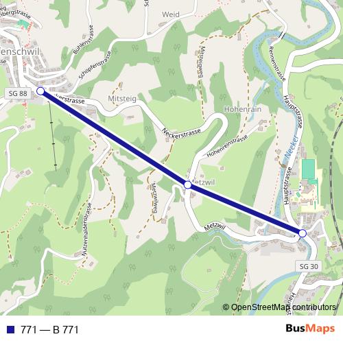 771 bus Line Map