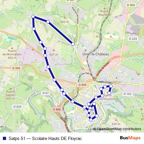 Satps 51 bus Line Map