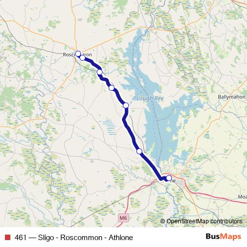 461 bus Line Map