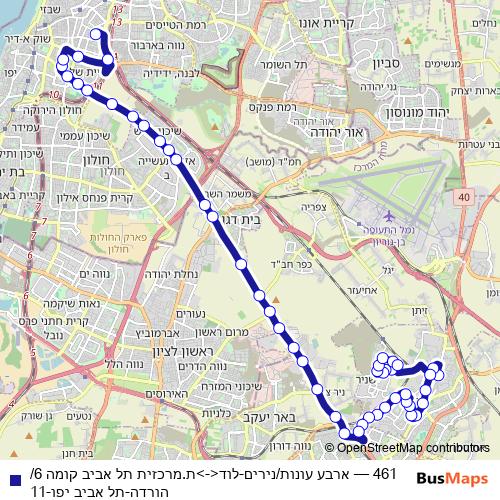 461 bus Line Map