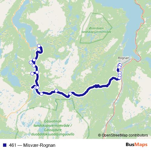 461 bus Line Map