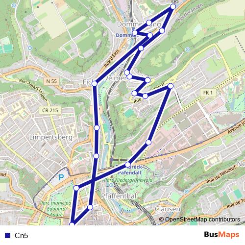 Cn5 bus Line Map