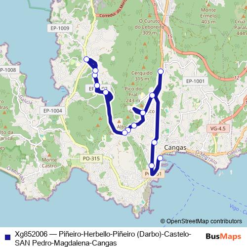 Xg852006 bus Line Map