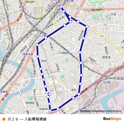 川２９ bus Line Map
