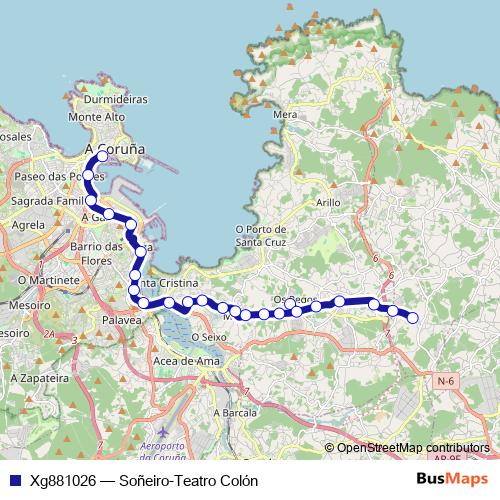 Xg881026 bus Line Map