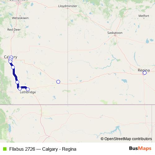 Flixbus 2726 bus Line Map