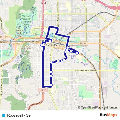 Roosevelt - Se bus Line Map