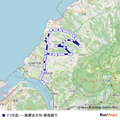 F105返 bus Line Map