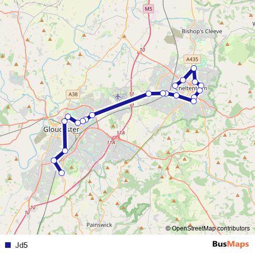 Jd5 bus Line Map