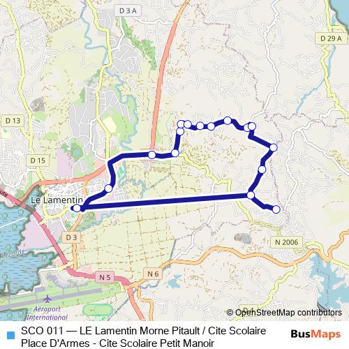 SCO 011 bus Line Map