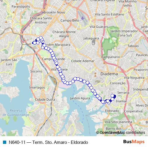 N640-11 bus Line Map