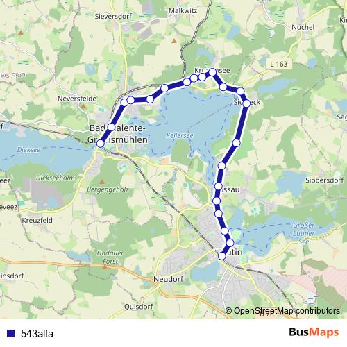 543alfa bus Line Map