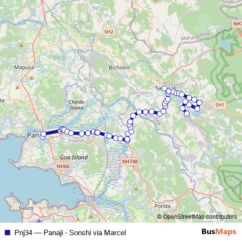 Pnj34 bus Line Map