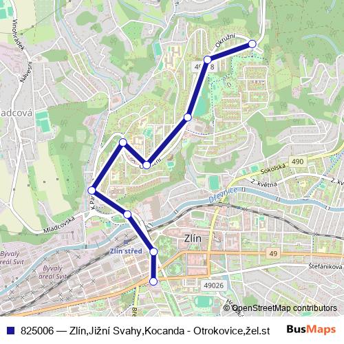 825006 trolleybus Line Map