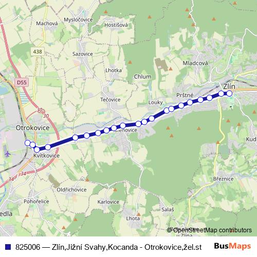 825006 trolleybus Line Map
