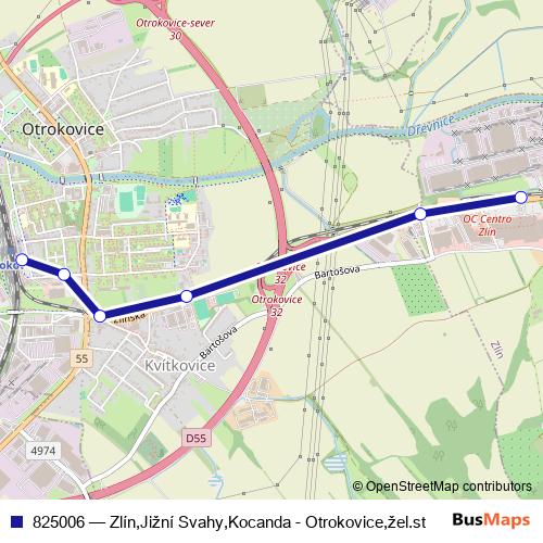 825006 trolleybus Line Map