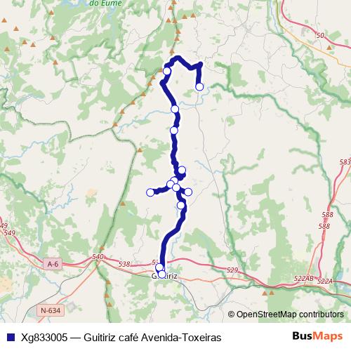 Xg833005 bus Line Map