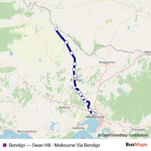 Bendigo rail Line Map