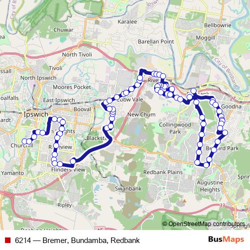 6214 bus Line Map
