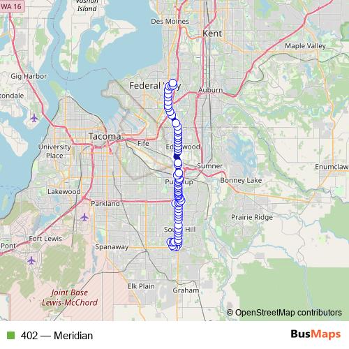 402 bus Line Map