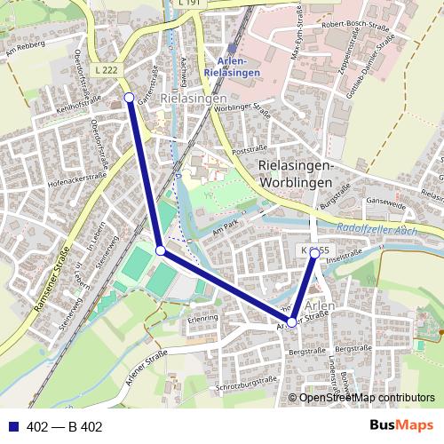 402 bus Line Map