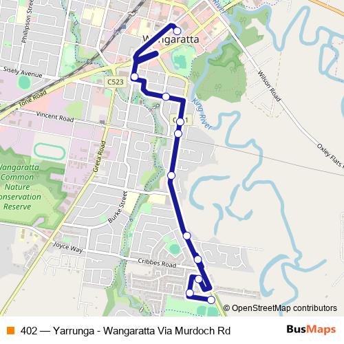 402 bus Line Map