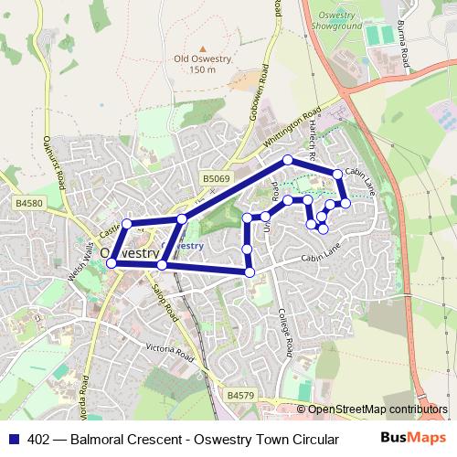 402 bus Line Map