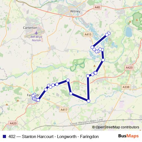 402 bus Line Map
