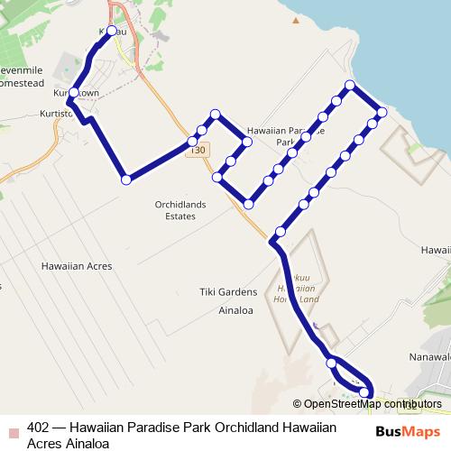 402 bus Line Map