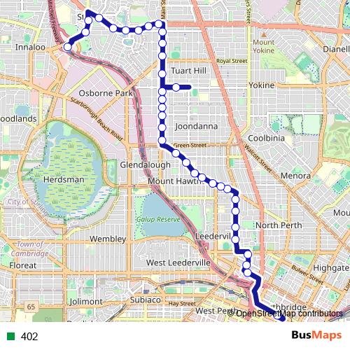 402 bus Line Map