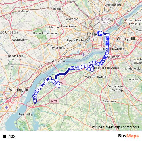 402 bus Line Map