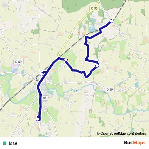Isse bus Line Map