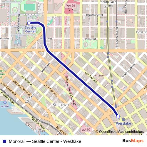 Monorail rail Line Map