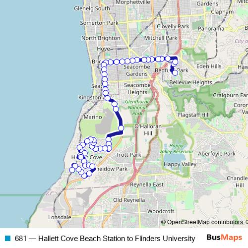 681 bus Line Map