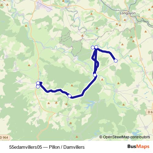 55edamvillers05 bus Line Map