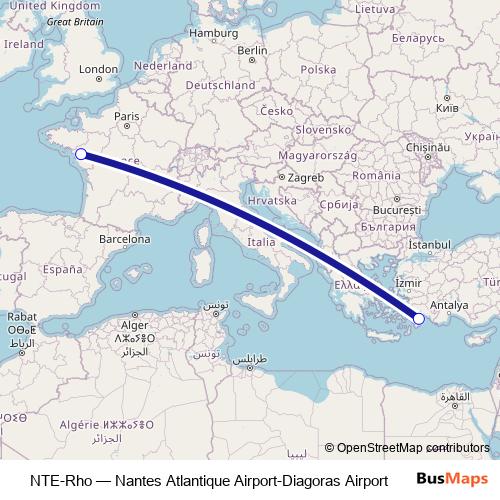 NTE-Rho bus Line Map