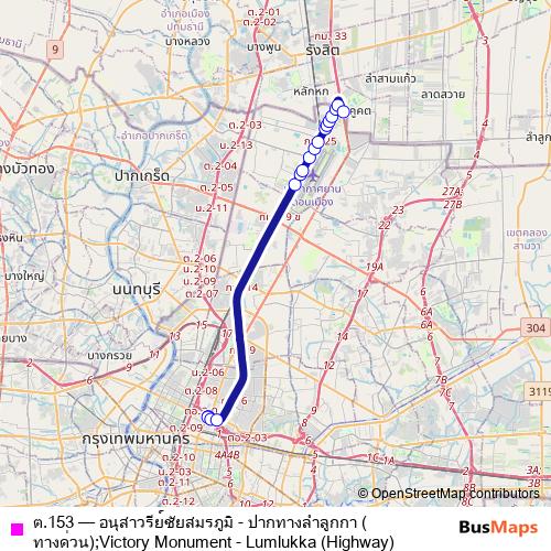 ต.153 bus Line Map