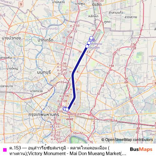ต.153 bus Line Map