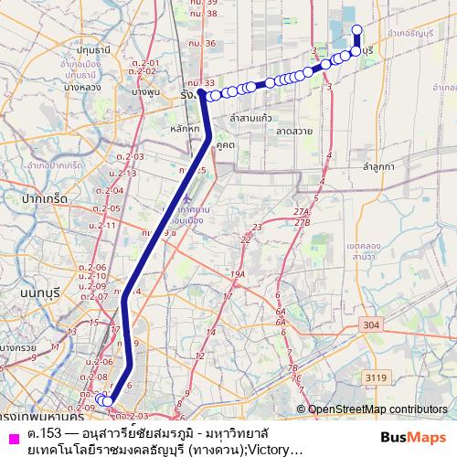 ต.153 bus Line Map