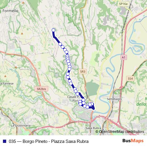 035 bus Line Map