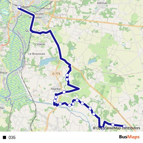 035 bus Line Map