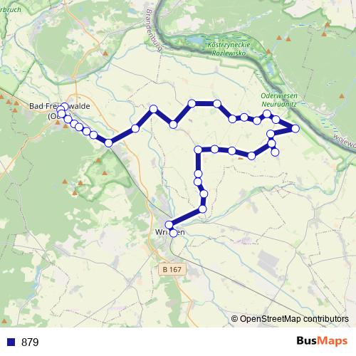 879 bus Line Map