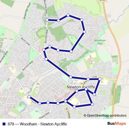 879 bus Line Map