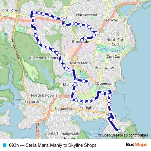 693n bus Line Map