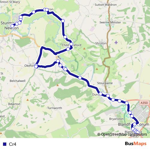 Cr4 bus Line Map