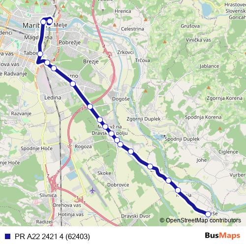 PR A22 2421 4 (62403) bus Line Map