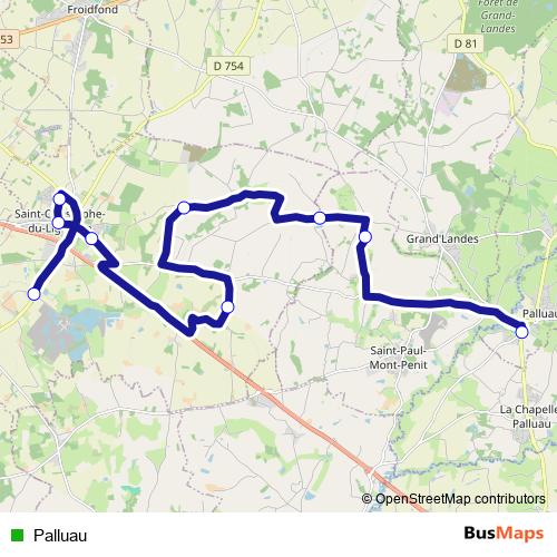Palluau bus Line Map