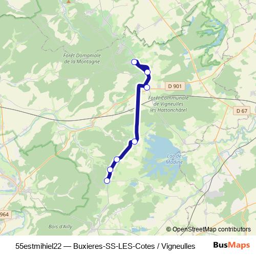 55estmihiel22 bus Line Map
