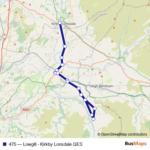 475 bus Line Map